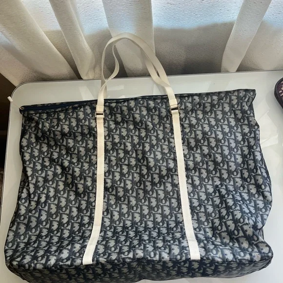 CHRISTIAN DIOR BLUE NYLON TROTTER BAG - Picture 14 of 16